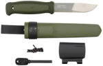 Morakniv Kansbol (S) kés, tokkal + Survival Kit tűzgyújtó készlet, zöld