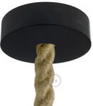 Creative-Cables Creative Cables mennyezeti rózsa Fa mennyezeti rozetta készlet 2XL kábelhez KRL0324 fekete (KRL0324)