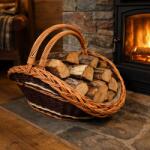 ATELIER 49 Set 2 coE uri pentru lemne din rachita , 67x44x40 58x39x36 cm (ATE49-ART-154837)