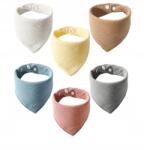  6 Db Pamut Baba Kendő Előke Szuper Nedvszívó Nyálfogó Előkék Fiúknak és Lányoknak (BUE188983)