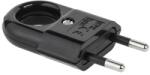  Stecher plat tip Euro negru, 2.5A, IP20, montaj cu surub pentru cablu (URZ3014)
