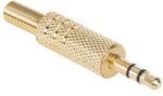  Mufa jack 3.5 mm stereo tata, metalica aurie, tip Gold pentru cabluri audio (WTY0014)