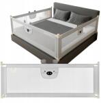 Primabobo Védőkorlát macis ágyhoz 160cm Összecsukható, gyerekeknek Szürke (BM01_SZ 160)