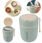  Ebéd Termosz Acél Kanállal 500ML Zöld (3118230296013)