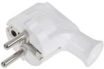  Stecher Schuko 90° WT-35 alb, compact pentru prize si prelungitoare (URZ3004)