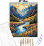  Nyugodt folyókanyar - számfestő készlet