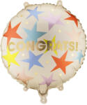  Congrats fólia lufi, kerek, 35x35 cm, több színben (FB339)
