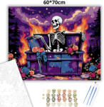  Pimasz csontváz - számfestő készlet - 60×70 cm (Keret nélkül)