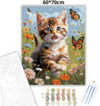  Kíváncsi pillangóvadász - számfestő készlet - 60×70 cm (Keretre feszítve)