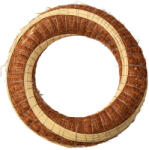 Valex Decor Szizállal bevont széna koszorúalap cirokkal díszítve 25cm/6cm - Barna (KA3-25B)