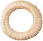 Valex Decor Szizállal bevont széna koszorúalap cirokkal díszítve 20cm/5cm - Fehér (KA3-20F)