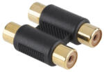  Adaptor audio 2x RCA mama-mama, contacte aurite pentru semnal stabil (ZLA0317Z)