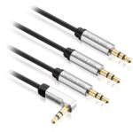 Sentivus Set 2 cabluri audio jack 3.5 mm tata-tata 1 m, drept + 90°, Sentivus (S-AU110-100)