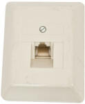  Priza ISDN 8P4C pentru telefonie/date, montaj aparent, alb (01-4035)