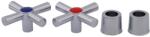 Flow Set manere baterie din zinc Flow FMB 294ZP, apa rece/calda, 2 bucati (16936)