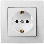  Priza simpla ST cu împamantare, montaj sub tencuiala 16A/250V, alb (PS-2506)