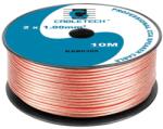  Cablu difuzor CCA 2x1.0 mm transparent, rola 10 m pentru boxe (KAB0395)