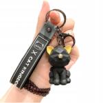 Modeus Kulcstartó Cica fekete Állat (KC-10)