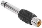  Adaptor audio jack 6.3 mm mono la RCA mama pentru conectare rapida (ZLA0288)