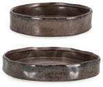 Bizzotto Set 2 tavi decorative piatra maro Pavlos Ø20, 8x4, 7h; ø24, 7x4h (0503505) Tava