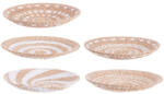 Bizzotto Set 5 tavi decorative iarba mare hartie natur alb Islas Ø50 cm (0184252) Tava