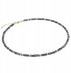 Ann Eivor Nyaklánc Természetes Kő Jáspis Map Stone 4mm Hematit Gyöngyök Állítható (Naszyjnik Jaspis Zebra 4 mm Hematyt Regulowan)