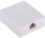  Priza retea RJ45 8P8C pentru cablu Ethernet, montaj aparent, alb (TEL0016)