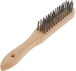 Rotor Perie de sarma manuala ROTOR din otel, cu maner ergonomic din lemn (16000)