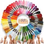 DIYQueen Mulina Színes Cérna 50 Szín Hímzés Horgolás Hímzés Szett XL