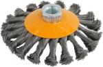 Rotor Perie de sarma conica cu noduri Rotor 115 mm M14, din otel (15993)