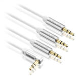 Sentivus Set 2 cabluri audio jack 3.5 mm tata-tata 0, 5 m, mufe aurite Sentivus (S-AU111-050)