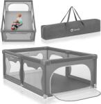 Lionelo Willow Tarc de Joaca pentru Copii 120x180x68 cm Plasa Respirabila Pliabil cu Acces Lateral (LOWILLOW GREY CONCRETE)
