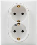 Legrand Priza dubla Legrand Niloe Step 398208 16A montaj incastrat culoare alba (398208)
