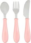 Béaba BEABA, Set de 3 tacamuri pentru copii - Otel inoxidabil - Varsta a 2-a, de la 12 luni - Prietenos cu bebelusii, Roz (3384349134624) Tacam
