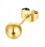 Larezo Fülbevaló Csavar 925 Arany Nagy Golyó 3mm 4mm 5mm Aranyozott Stift 14K (długie dla dziewczynki kobiet koła kółka 01)