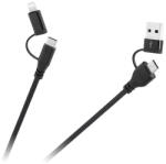 Cabletech Cablu 2+2 USB A/C la USB-C/Lightning 1 m, Cabletech (KPO3943)