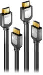 Sentivus Set 2 cabluri HDMI 4K Ultra HD 1, 5 m Sentivus, conectori aurii, negru (S-HD102-150)