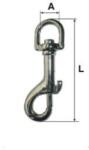  Carabina tip breloc cu arc si inel rotativ 14x76 mm, pentru prindere rapida (MK-KAR76)