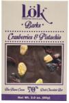LOK Dark Chocolate 70% cacao cu merisoare si fistic, 85g, LOK