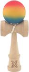 KENDAMA USA X Originala, Profesionala, din Lemn, Rubber Grip, 18 cm, Rosu/Galben/Albastru (161669)