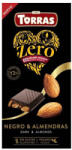 TORRAS Ciocolata neagra cu migdale fara zahar si gluten 72% cacao Zero, 150g, Torras