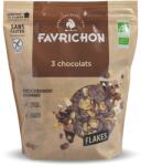 Favrichon Fulgi bio crocanti cu 3 feluri de ciocolata, 400g, Favrichon