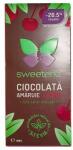 Sweeteria Ciocolata amaruie 70% cu visine (stevie si erytrithol), 100g, Sweeteria