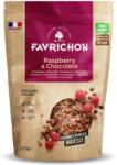 Favrichon Musli bio crocant cu zmeura si ciocolata, 375g, Favrichon