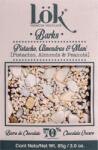 LOK Dark Chocolate 70% cacao cu arahide, migdale si fistic, 85g, LOK
