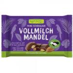 RAPUNZEL Ciocolata bio din lapte integral cu migdale intregi Cristalino, 100g, Rapunzel