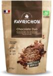 Favrichon Musli bio crocant cu 2 feluri de ciocolata, 375g, Favrichon