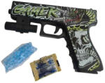  Glock gélgolyós pisztoly halálfejes gamer felirattal 15cm (HY116WB)