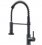 MYQualife Konyhai Csaptelep Mosogató Kihúzható Kifolyócső Matt Fekete (K4)