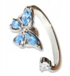 CalmRings Ezüst Gyönyörű Pillangó stresszoldó gyűrű állítható méret ajándék